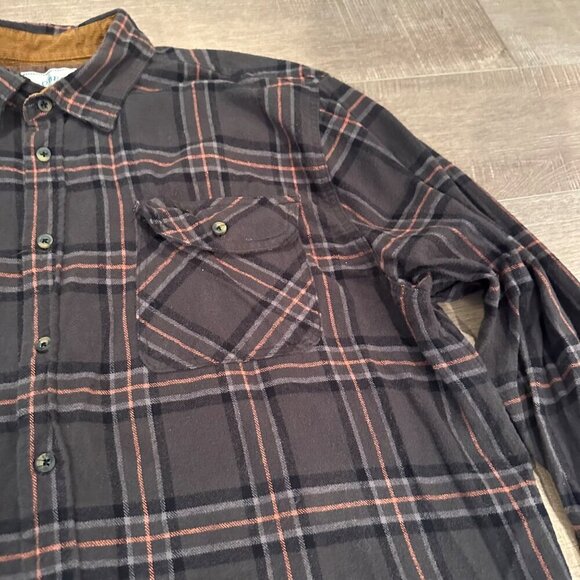 GIOBERTI MENS XXL LONG SLEEVE FLANNEL BUTTON UP SHIRT PLAID - Picture 2 of 9